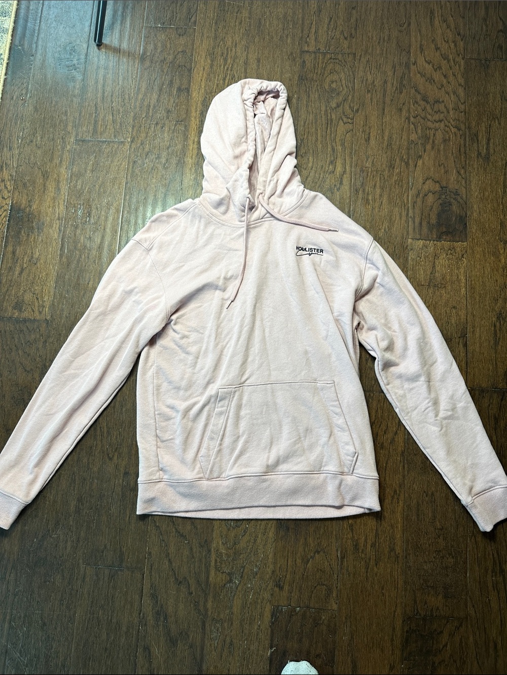 Hollister Pale Pink Pullover Hoodie with Front Pocket
